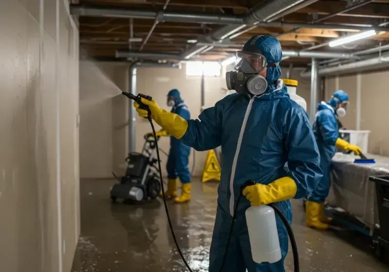 Basement Sanitization and Antimicrobial Treatment process in Hoosick Falls, NY